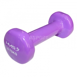 Hantel, ciężarek żeliwny pokryty winylem 0,75 kg HMS